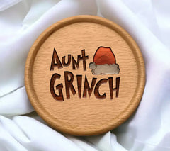 Aunt Grinch with Santa Hat SVG - Grinch Family Christmas Design SVG