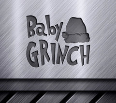 Baby Grinch with Santa Hat SVG - Christmas Grinch Family Design SVG