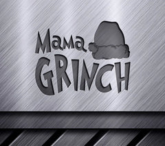 Mama Grinch with Santa Hat SVG - Grinch Family Christmas Design SVG