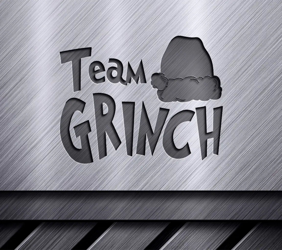 Grinch Family Team Design SVG with Santa Hat SVG