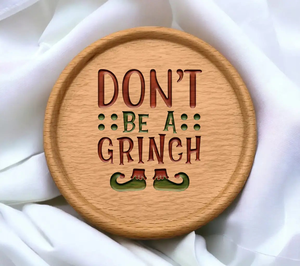 Dont Be A Grinch Christmas SVG - Green Elf Feet SVG