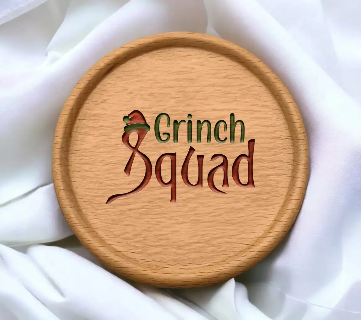 Grinch Squad Design with Santa Hat SVG - Christmas Grinch Graphics SVG