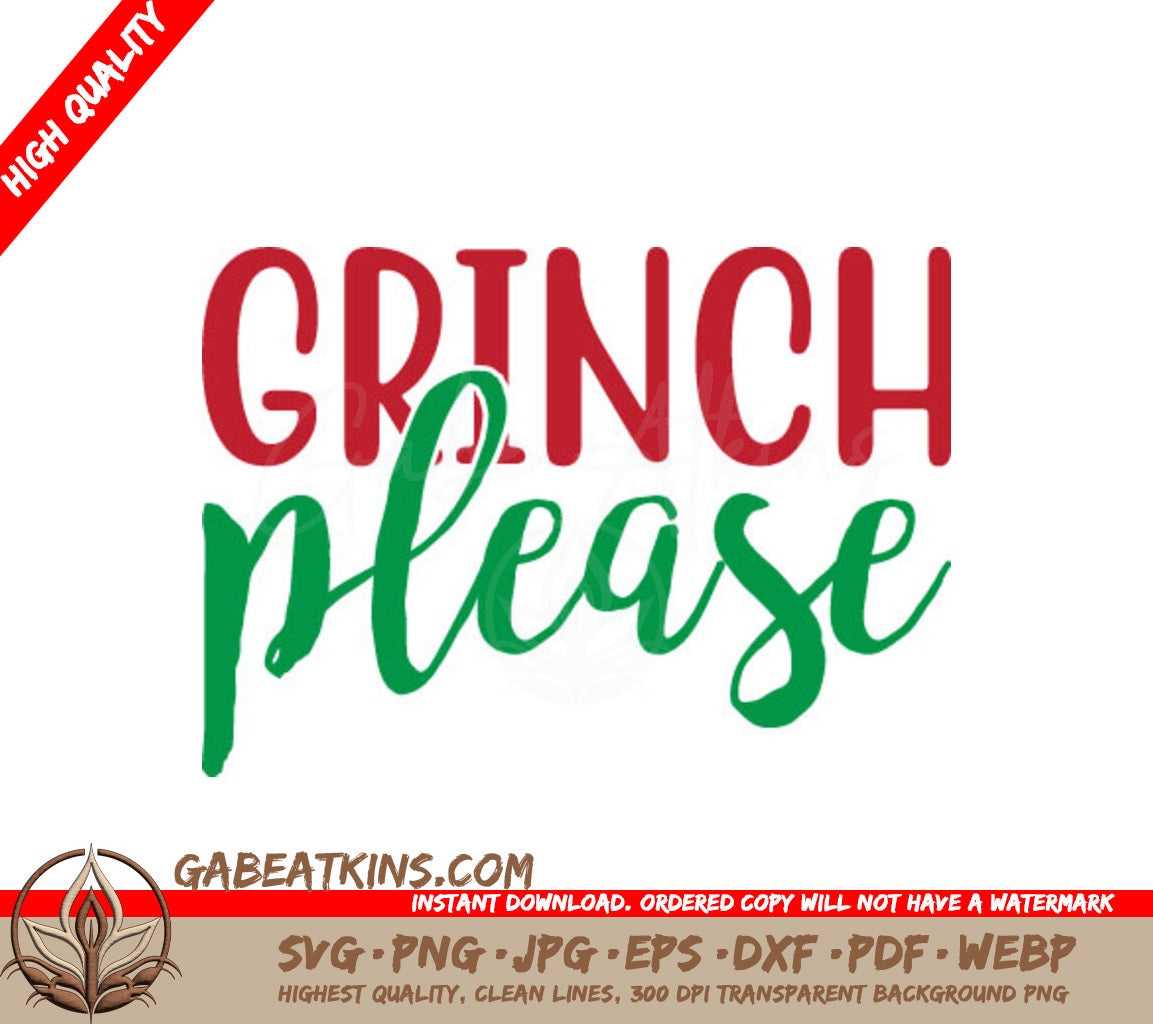 Grinch SVG - Red & Green Grinch on White Background SVG