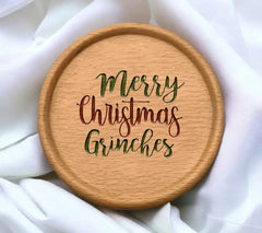 Merry Christmas Grinches SVG - Red & Green on White Background SVG