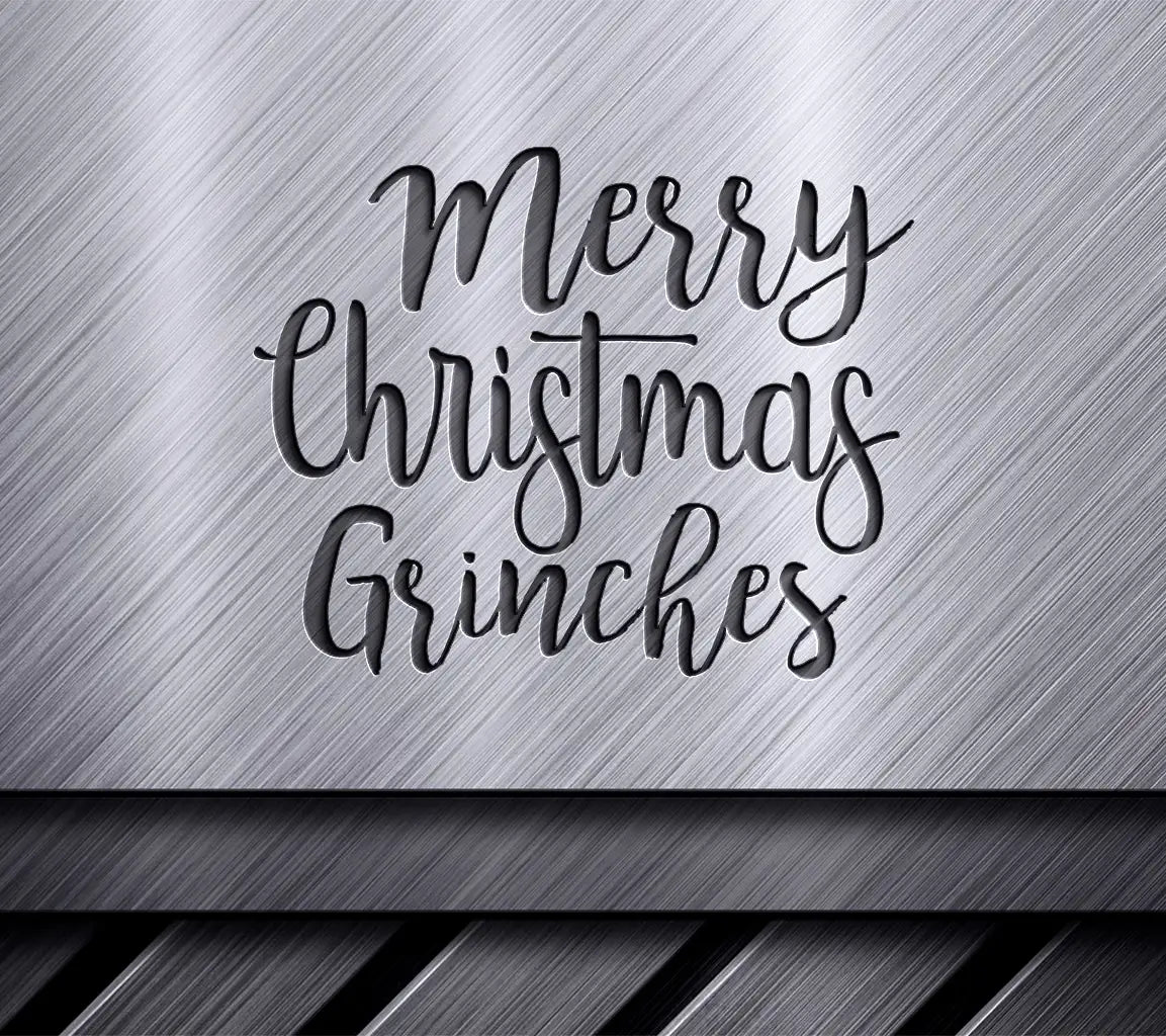 Merry Christmas Grinches SVG - Red & Green on White Background SVG