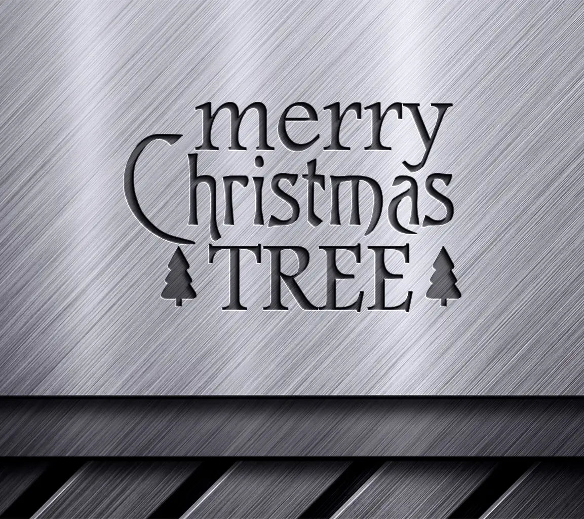 Merry Christmas Tree SVG - Red & Green Letters - Grinch-Graphics SVG