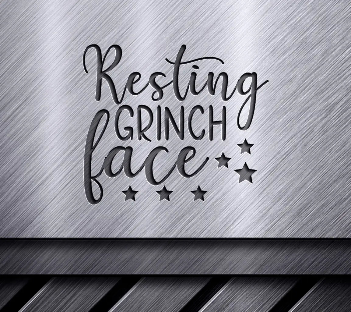 Resting Grinch Face Christmas SVG - Digital Cut File SVG