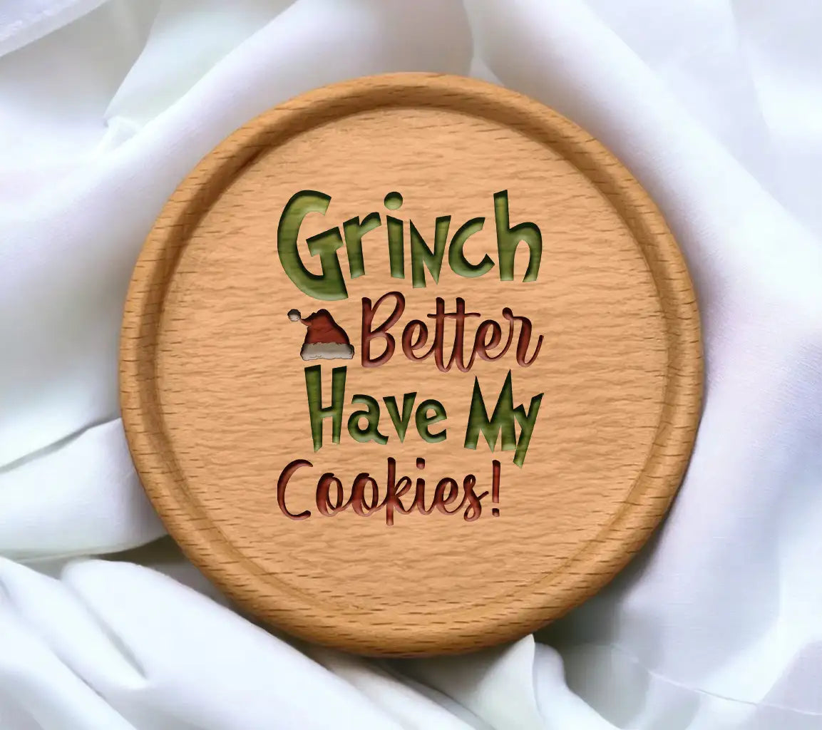 Grinch Better Have My Cookies Christmas SVG with Santa Hat SVG