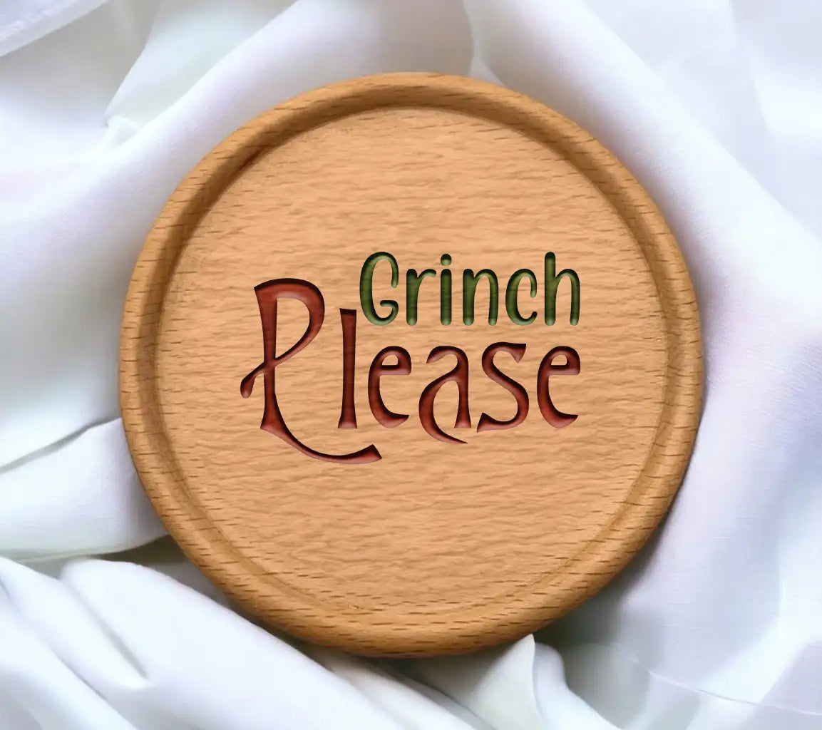 Grinch Please SVG - Green & Red Sign SVG