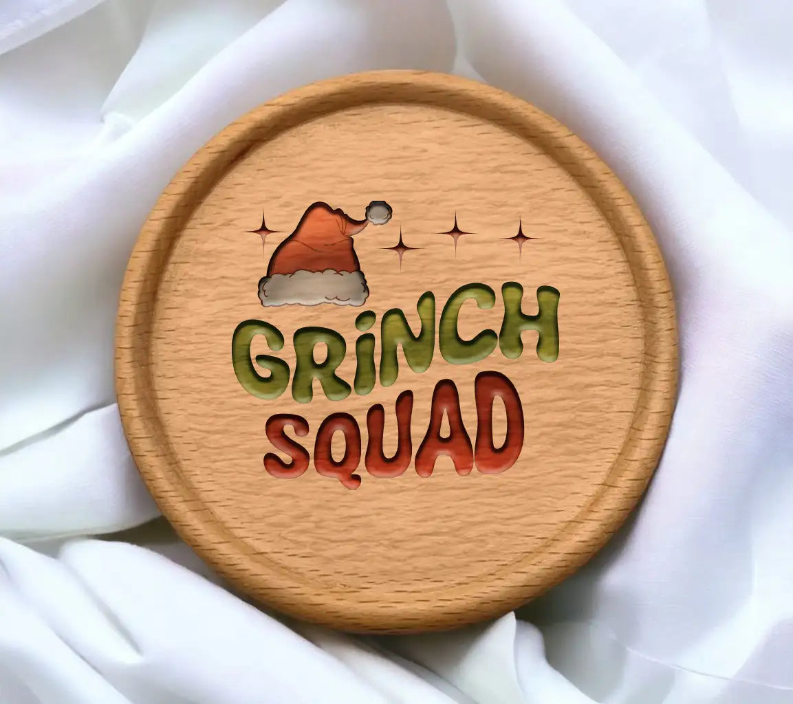 Grinch Squad SVG with Santa Hat - Christmas Design SVG