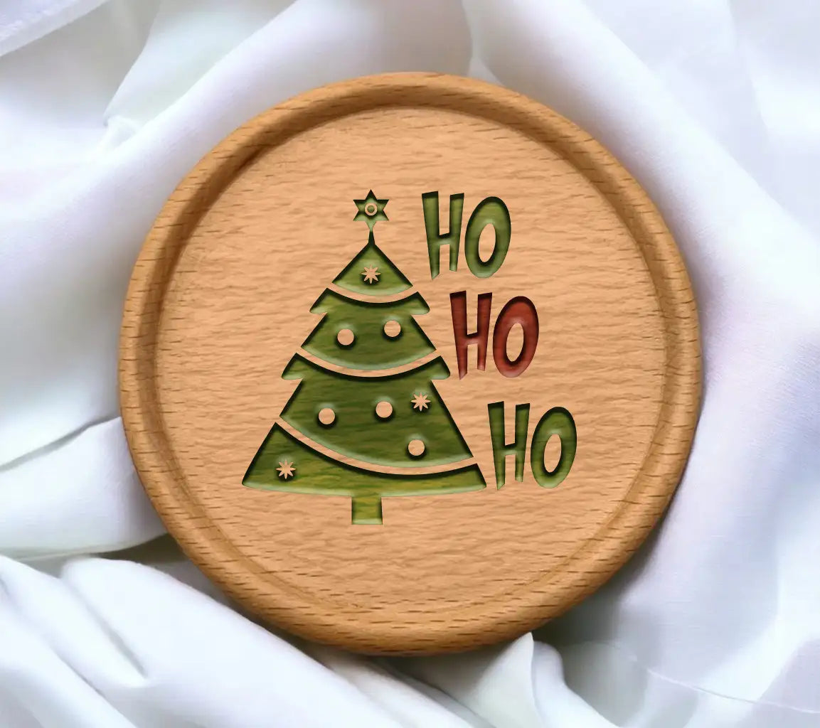 Grinch-Inspired Ho Ho Ho Green Christmas Tree SVG SVG