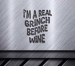 Grinch Before Wine SVG - Funny Christmas Cut File SVG