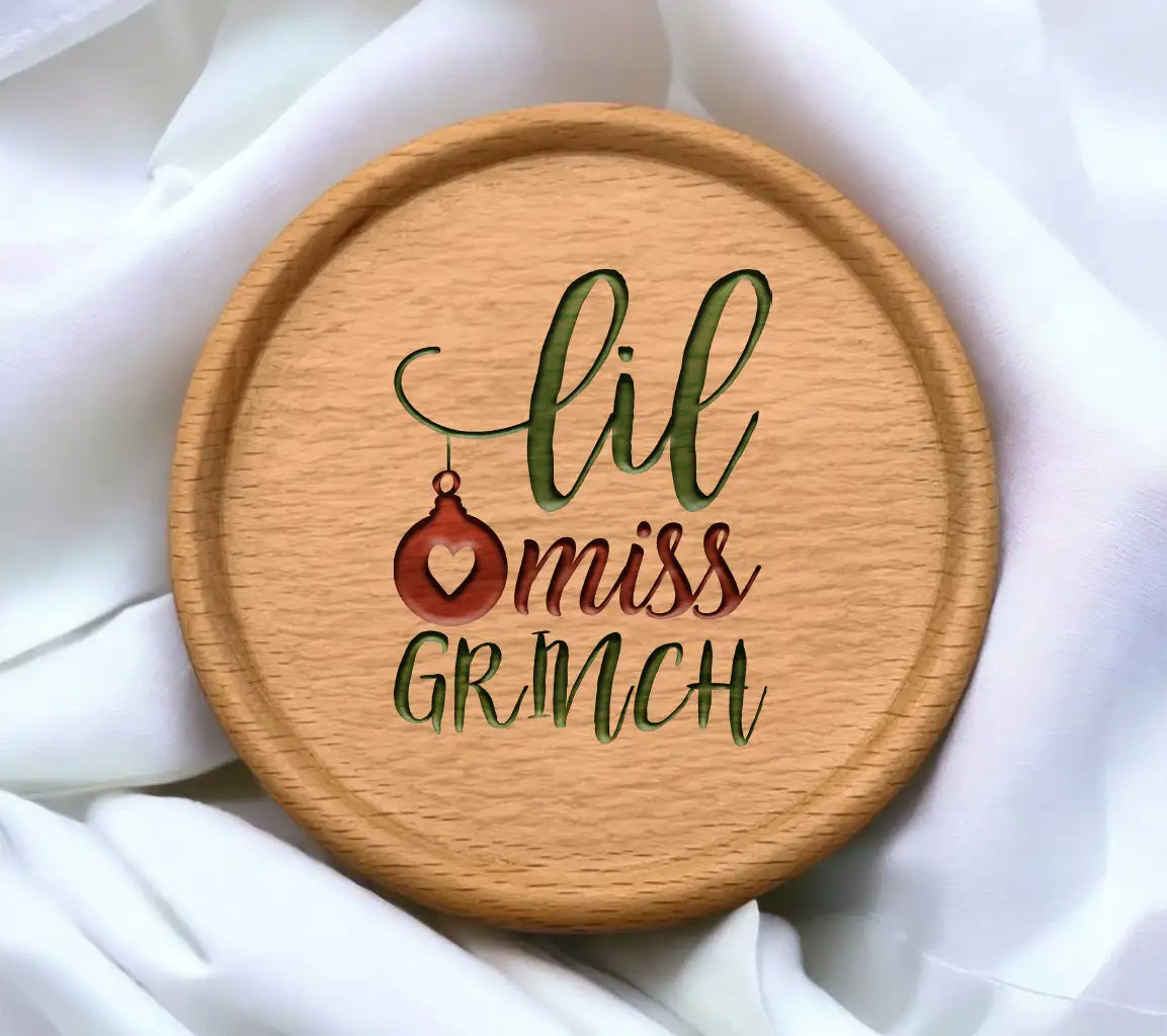 Lil Miss Grinch SVG - Green & Red Sign SVG