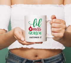 Lil Miss Grinch SVG - Green & Red Sign SVG