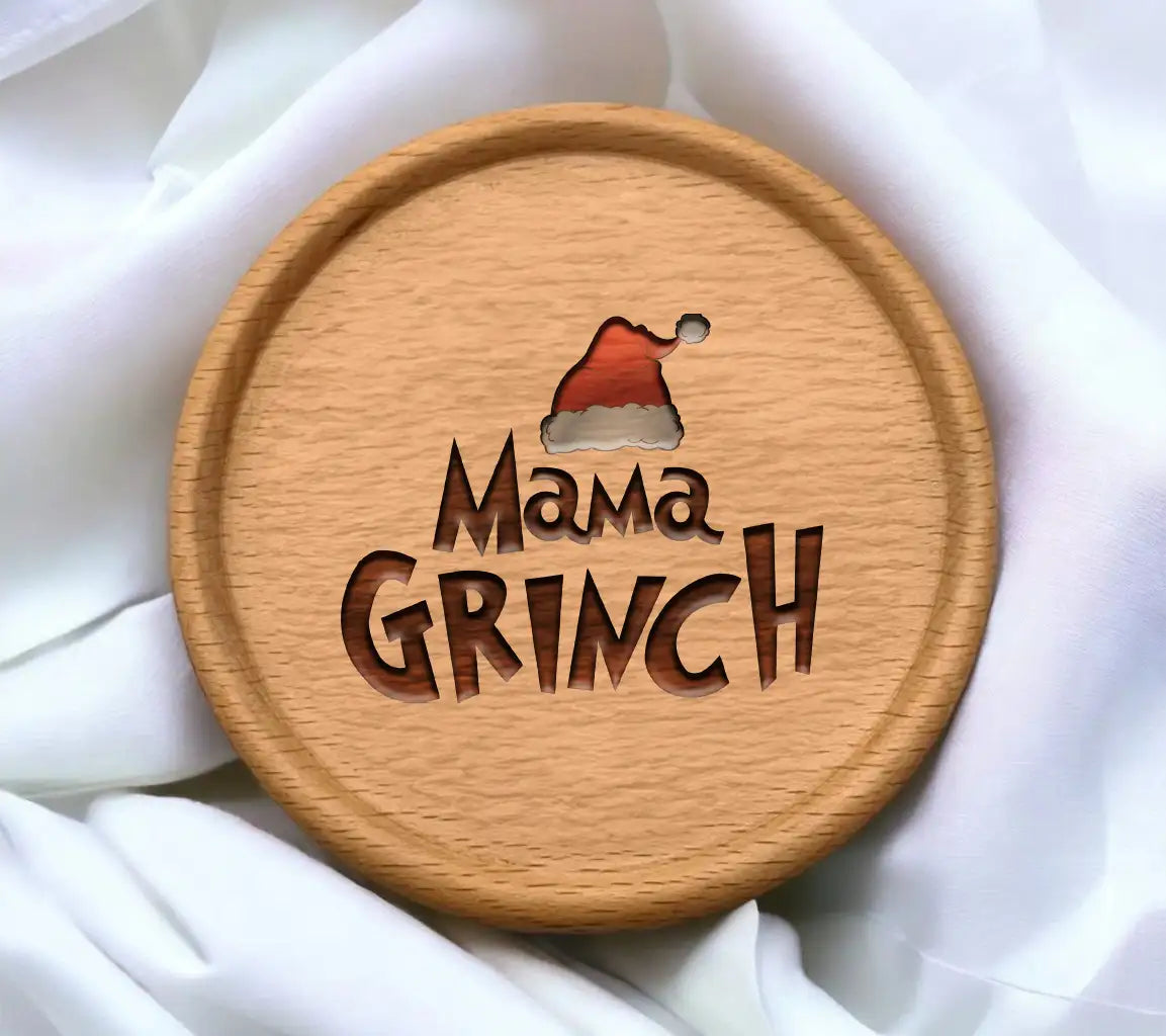 Mama Grinch SVG with Santa Hat - Grinch Christmas Design SVG