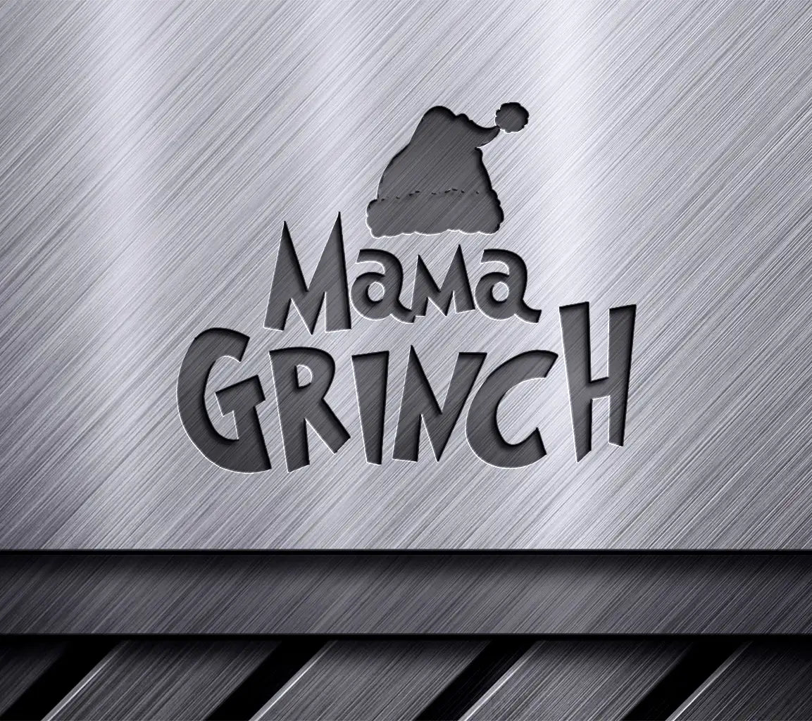 Mama Grinch SVG with Santa Hat - Grinch Christmas Design SVG