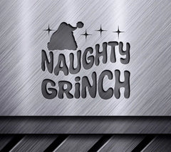 Naughty Grinch with Santa Hat SVG - Christmas Grinch Design SVG