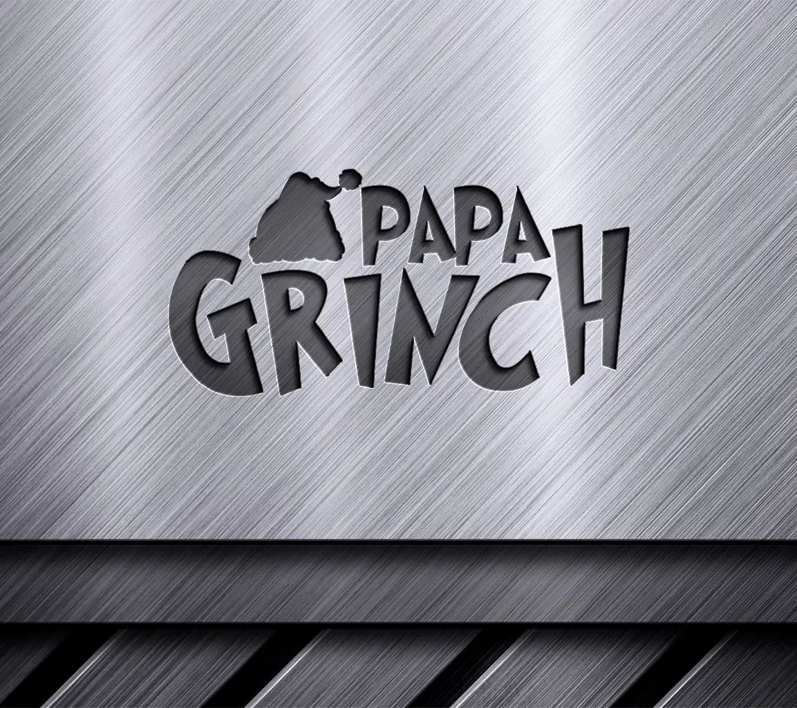 Papa Grinch with Santa Hat SVG - Christmas Grinch Design SVG