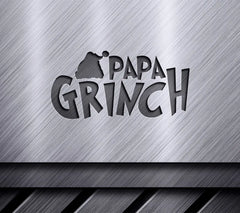 Papa Grinch with Santa Hat SVG - Christmas Grinch Design SVG