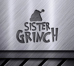 Grinch Sister SVG with Santa Hat - Christmas Design SVG