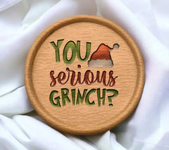 Grinch You Serious Christmas SVG with Santa Hat SVG