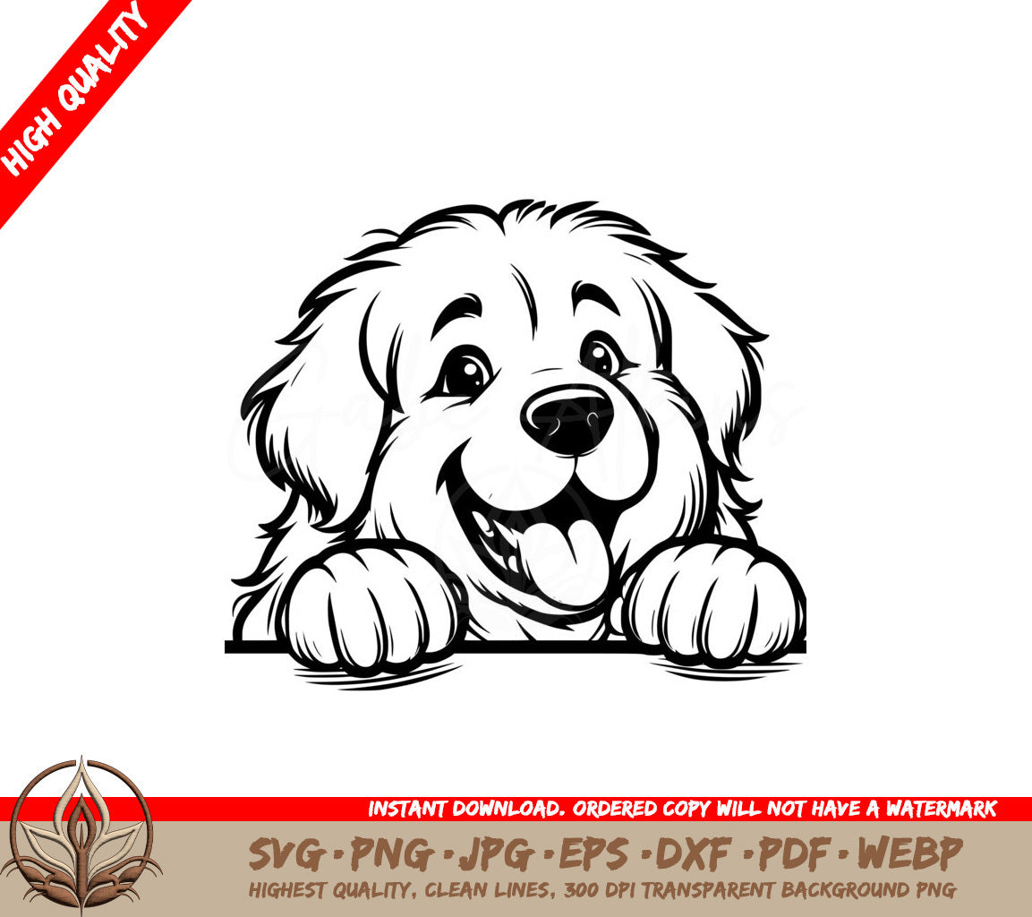 Grinning Great Pyrenees SVG