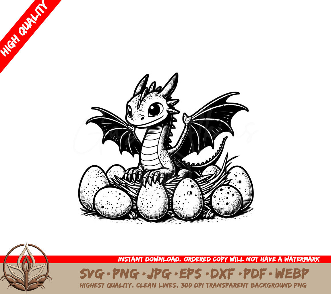 Guardian Dragons Brood SVG - Digital Product file with various file formats