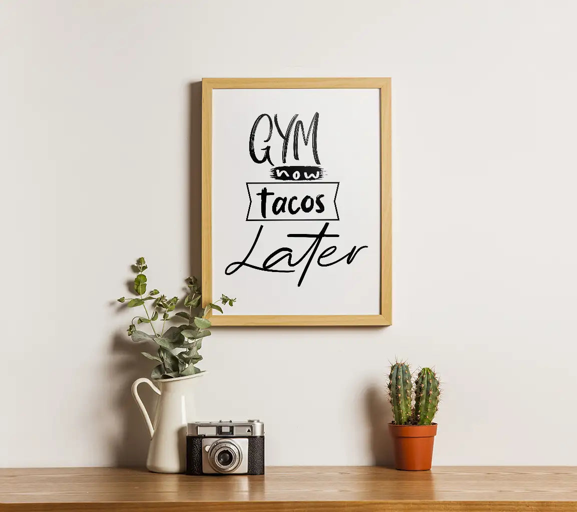 Gym Now, Tacos Later SVG - Funny Fitness Design SVG