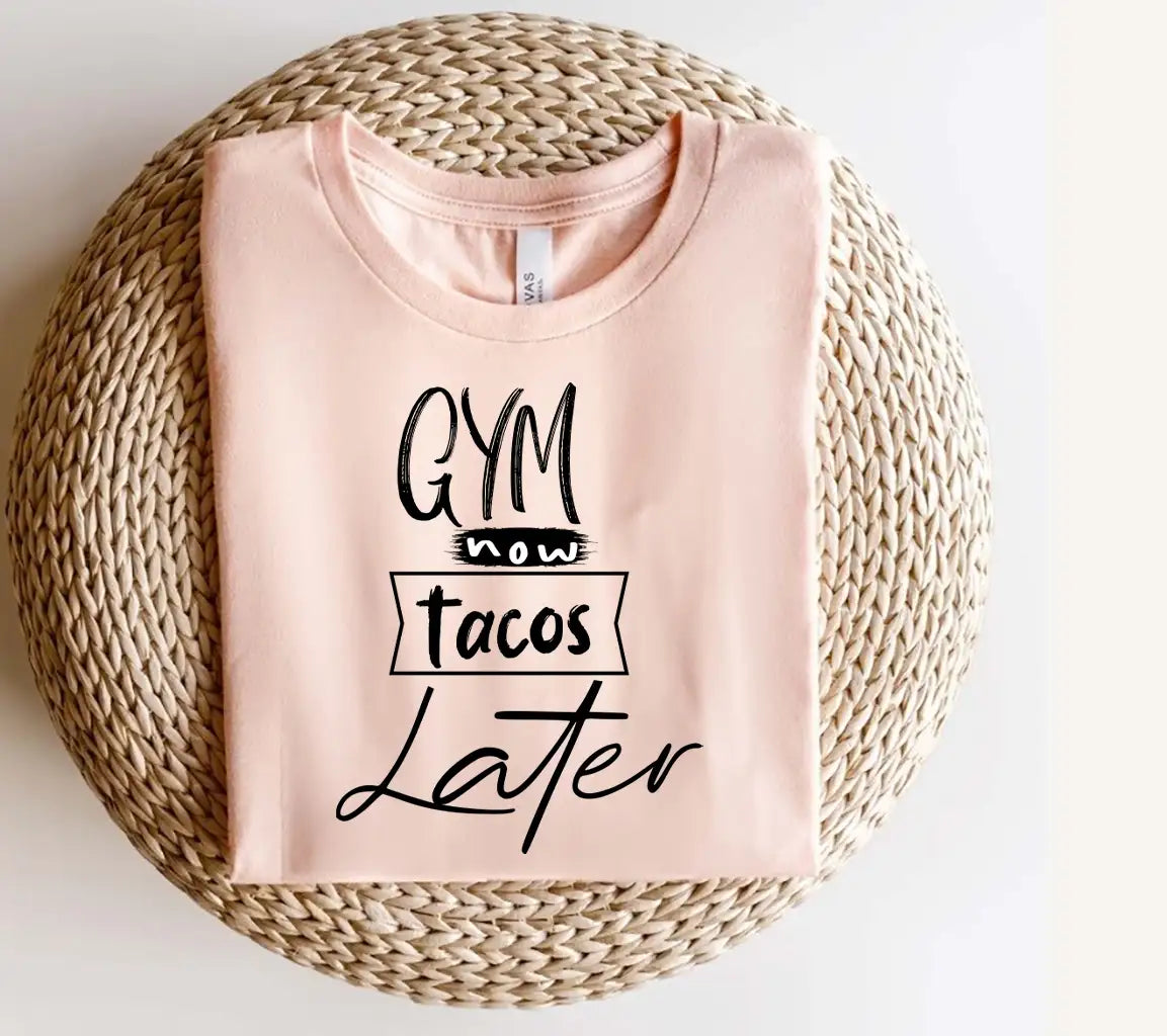 Gym Now, Tacos Later SVG - Funny Fitness Design SVG