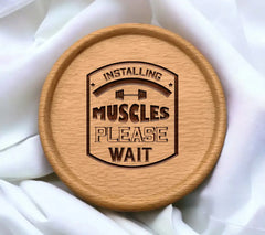 Installing Muscles Please Wait - Funny Gym SVG Design SVG