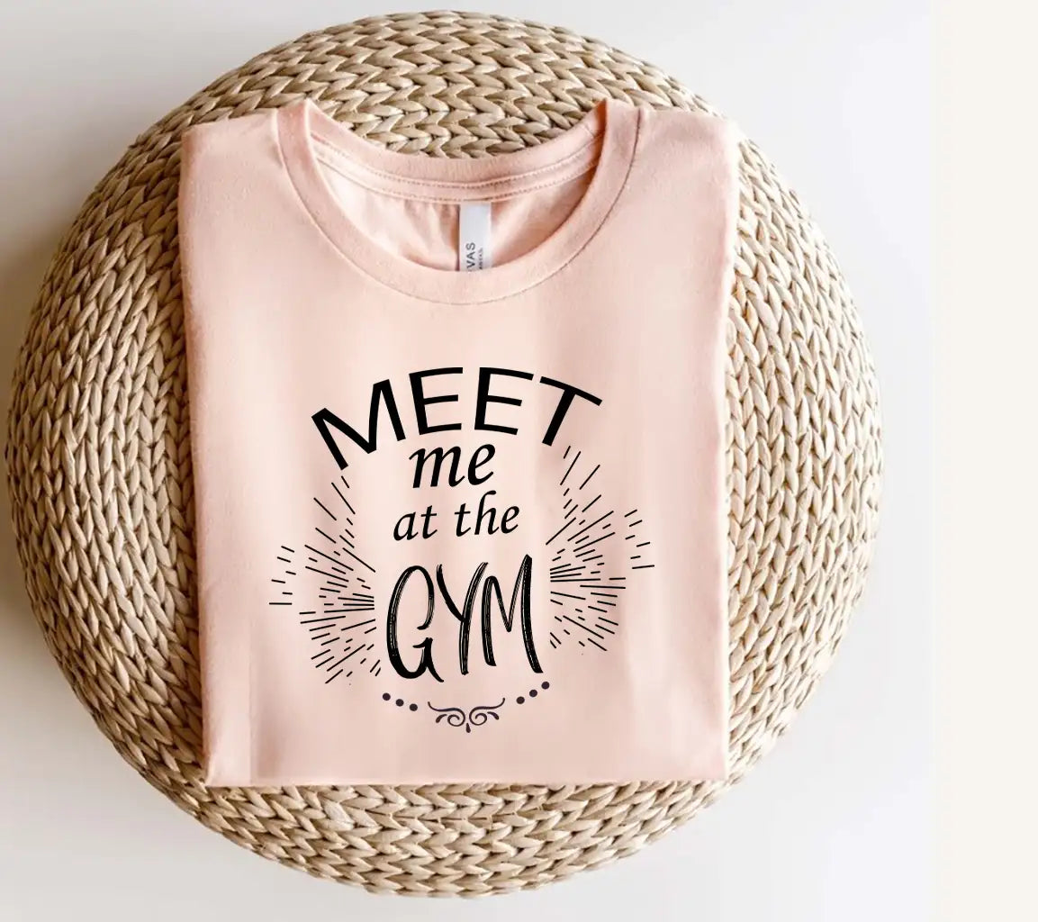 Meet Me at the Gym SVG - Fitness Motivation Sign Design SVG