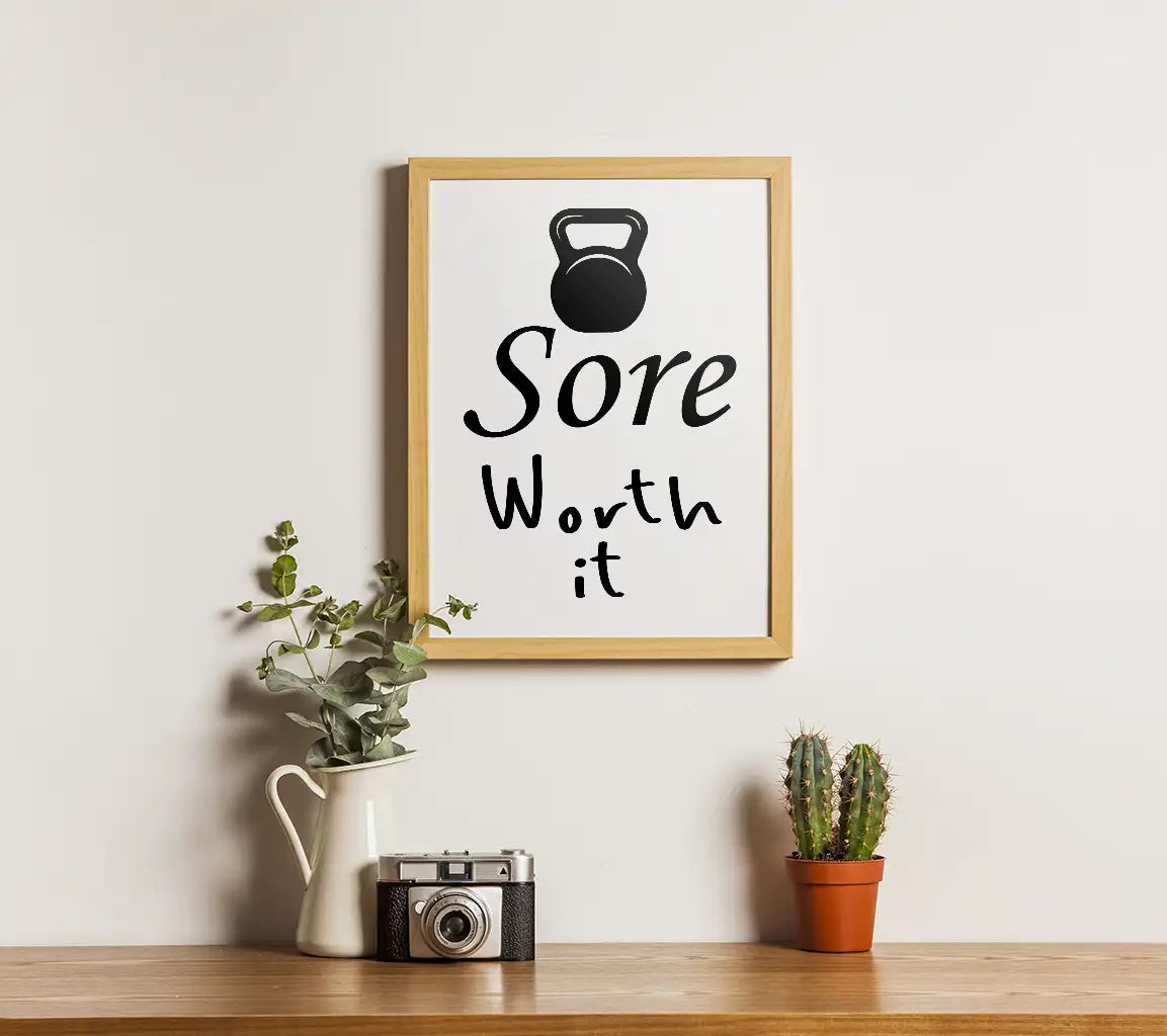 Kettlebell Sore Worth It SVG - Gym & Fitness Design SVG