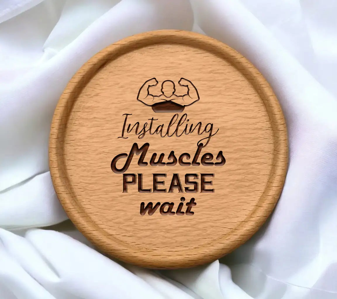 Installing Muscles Please Wait - Gym & Fitness SVG Design SVG