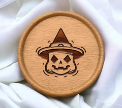 Halloween Witch Hat Pumpkin SVG -  Drawing SVG