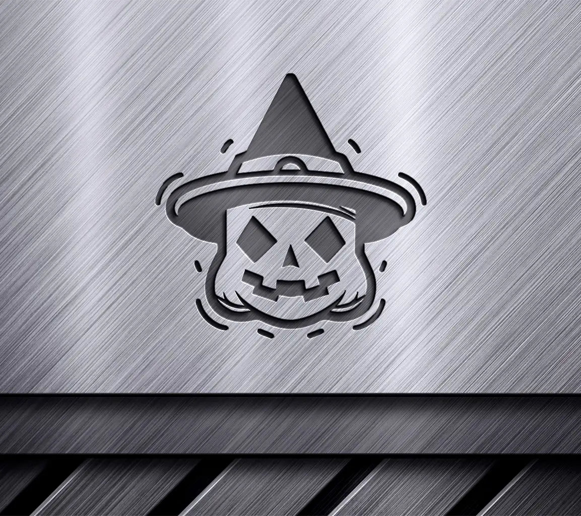 Halloween Witch Hat Pumpkin SVG -  Drawing SVG