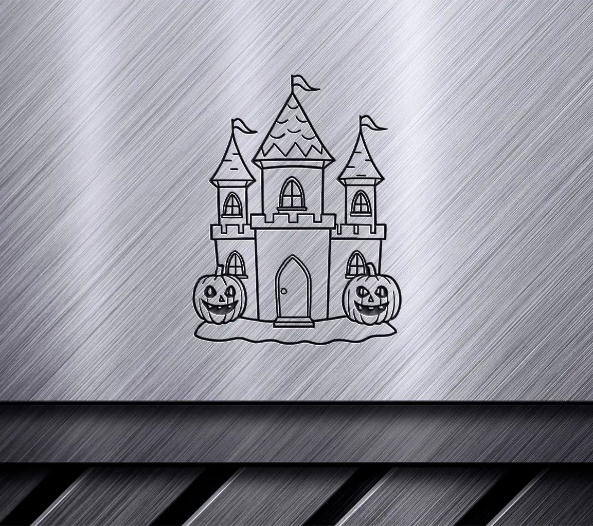 Halloween Castle SVG -  Coloring Page SVG