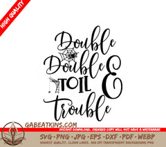 Halloween Double Trouble Spider Web SVG SVG