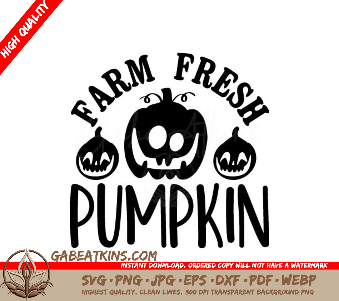 Farm Fresh Pumpkin SVG -  Design with Pumpkins SVG