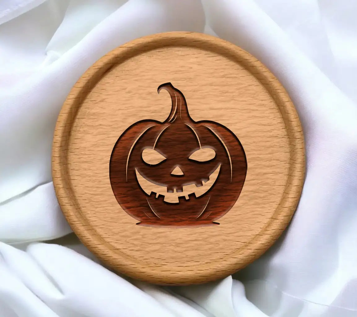 Smiling Pumpkin Halloween SVG -  Flat Icon SVG