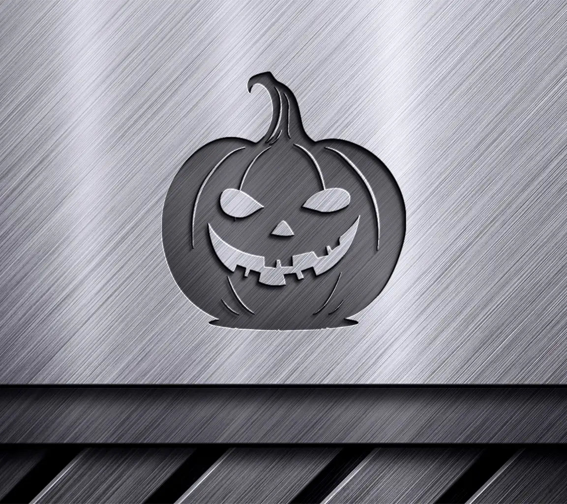 Smiling Pumpkin Halloween SVG -  Flat Icon SVG