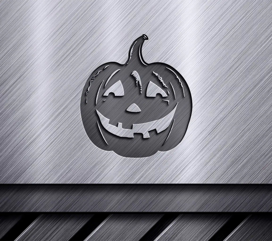 Smiling Pumpkin Halloween SVG -  Flat Icon SVG