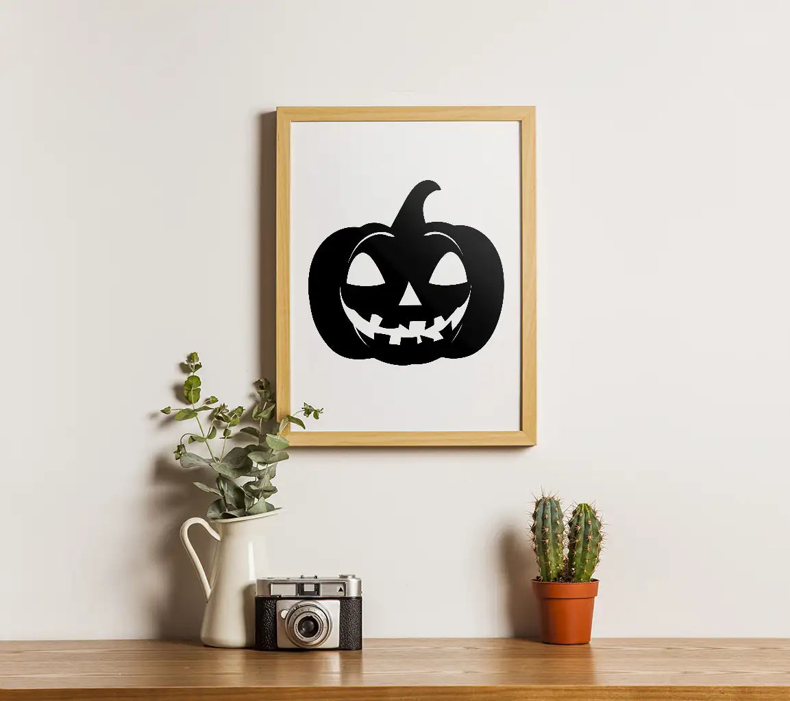 Halloween Pumpkin Silhouette SVG -  Flat Icon SVG