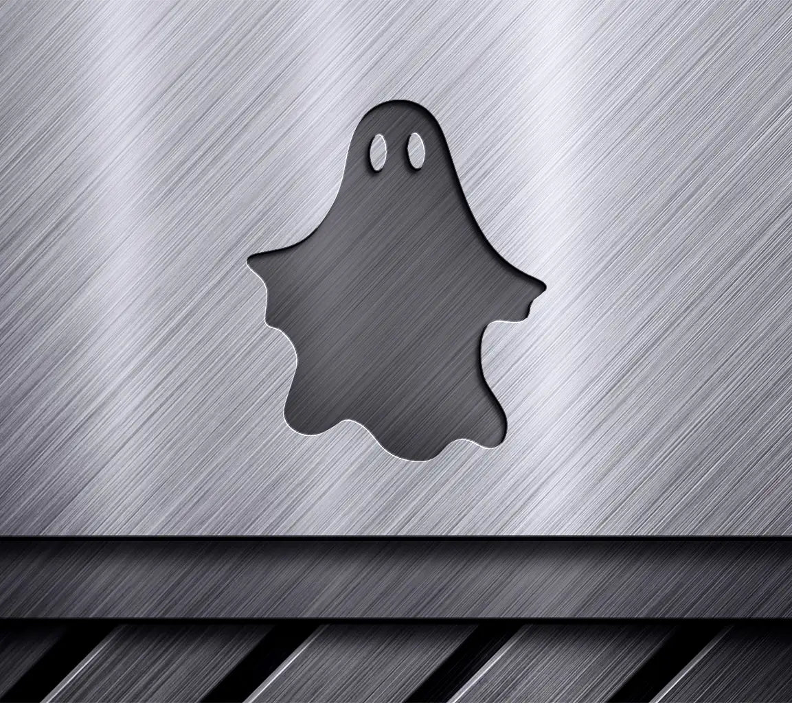 Halloween Ghost Silhouette SVG - Big Eyes & Black Design SVG