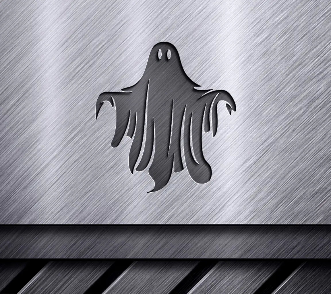 Halloween Ghost SVG -  Drawing on White Background SVG