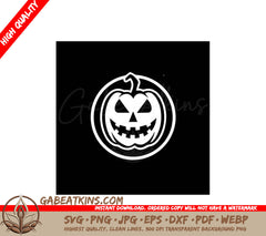 Halloween Scary White Pumpkin SVG Cut File SVG