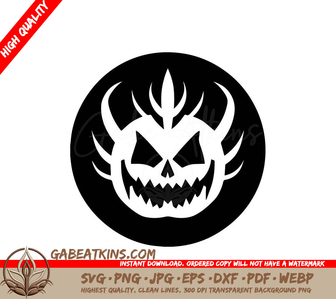  Skull with Horns SVG - Halloween Decor SVG