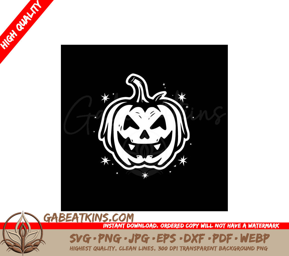 Halloween Pumpkin SVG -  Drawing (Vector) SVG