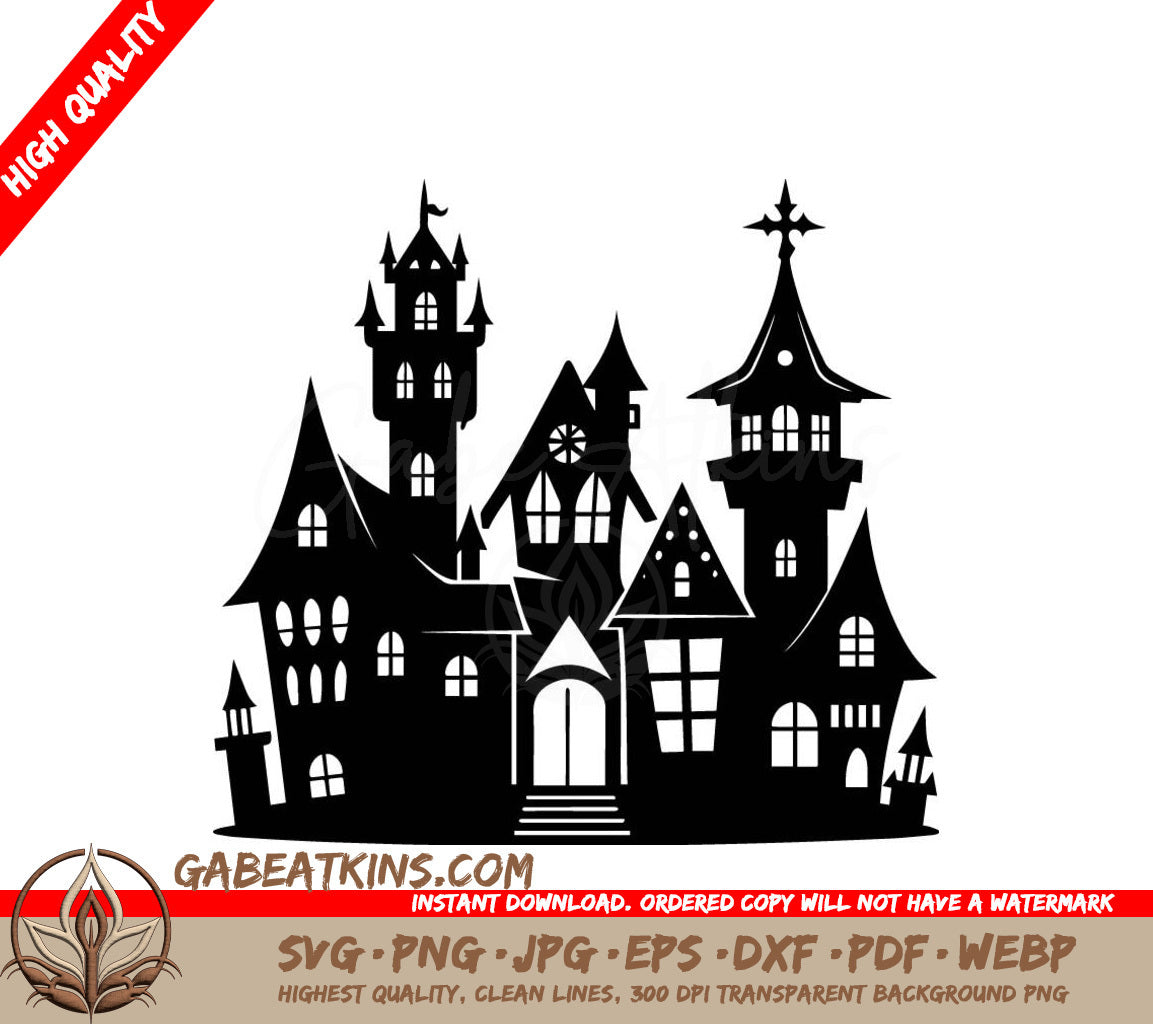 Haunted House SVG -  Halloween Design SVG