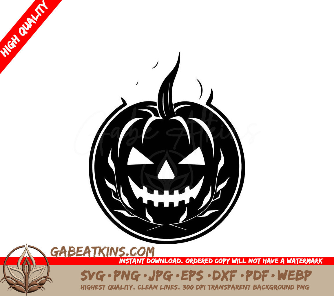 Halloween Minimalist Pumpkin SVG -  Drawing SVG