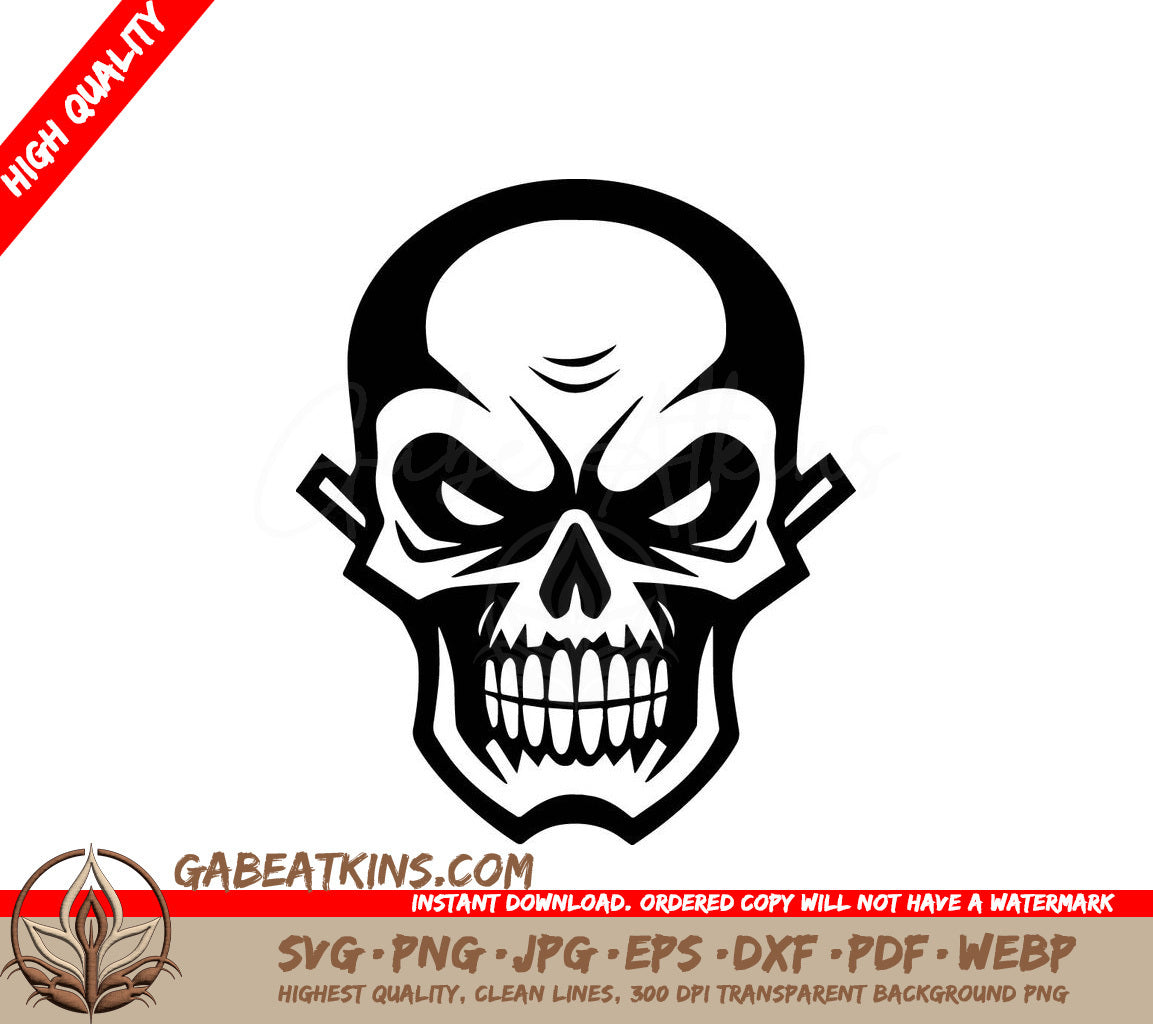 Minimalist  Skull SVG - Halloween Design SVG